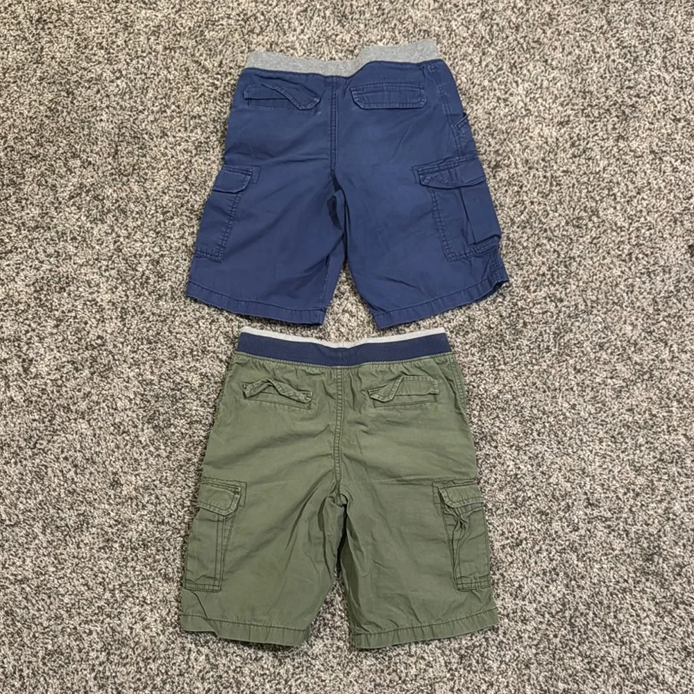 Kids Cargo Shorts Set - Blue and Green